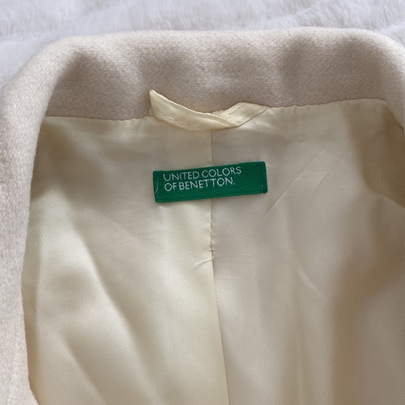 United Colors of Benetton Cream Pea Coat. - Picture 7 of 11